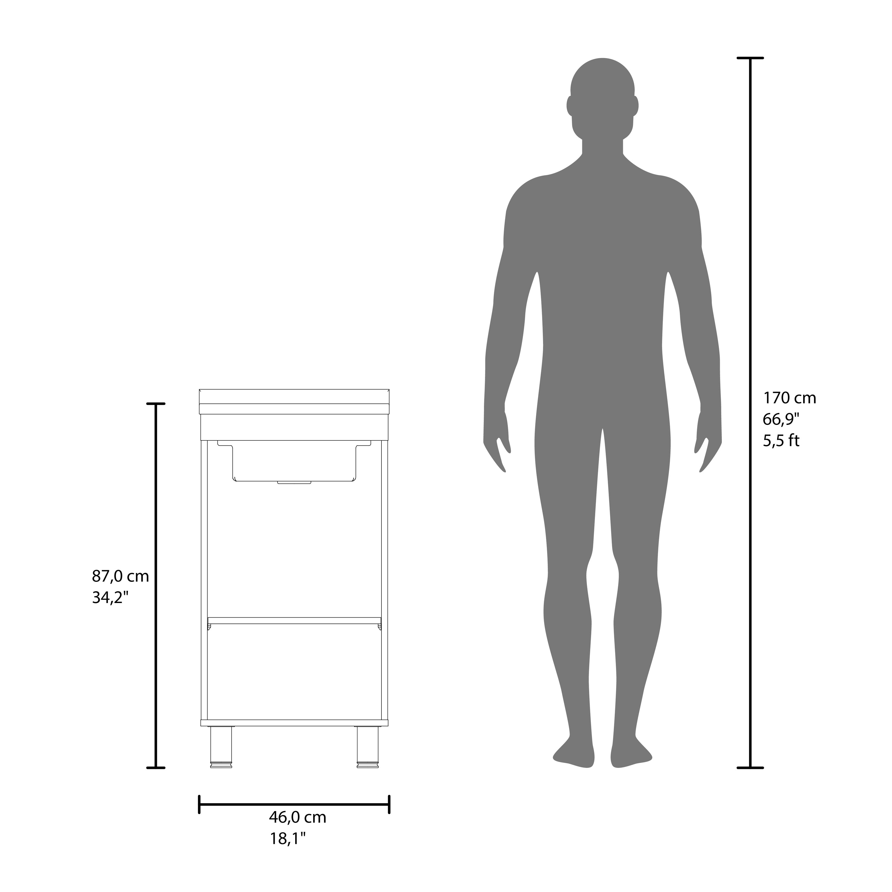 Slee Compact Utility Sink Cabinet with Storage
