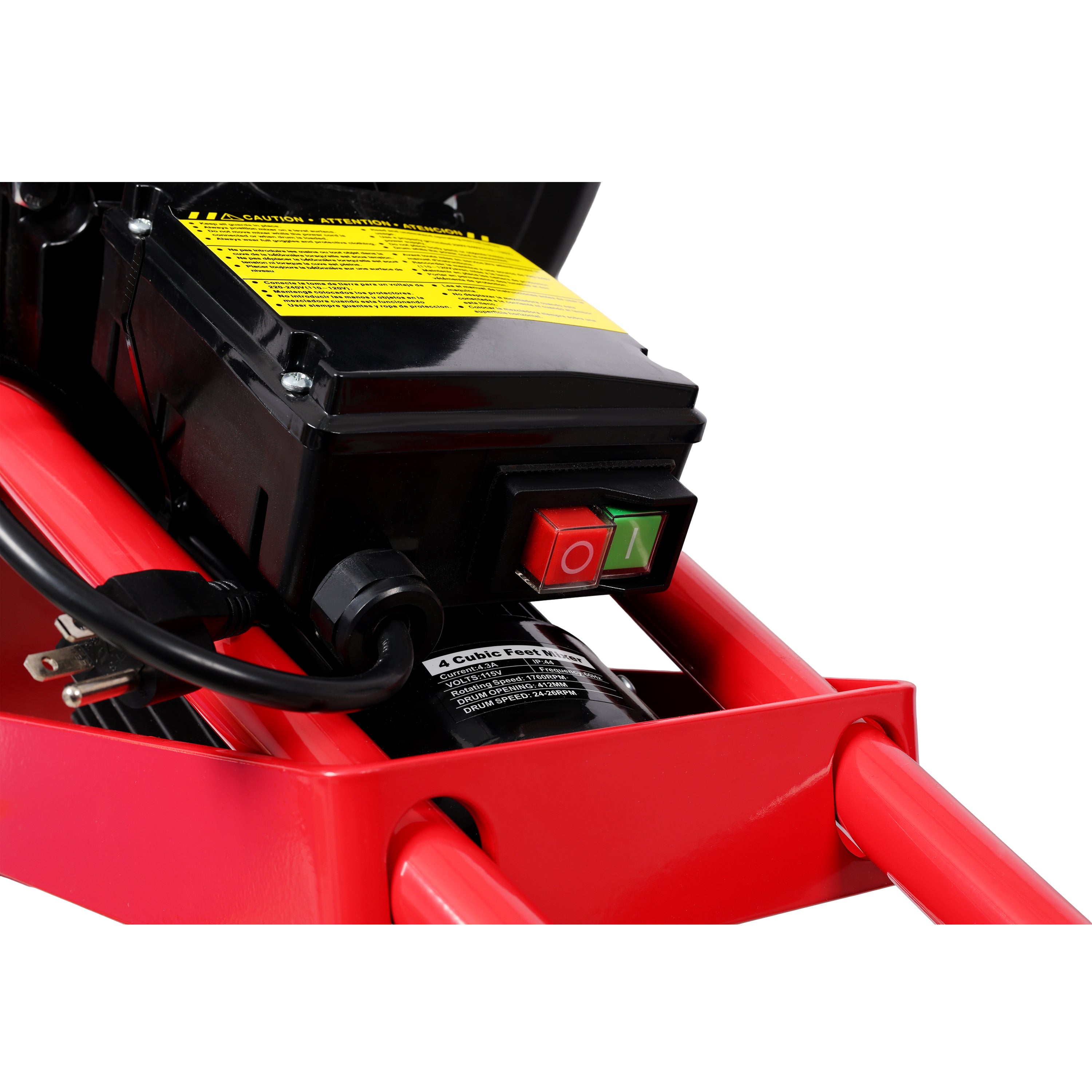4.0 CUFT Portable Electric Concrete Mixer