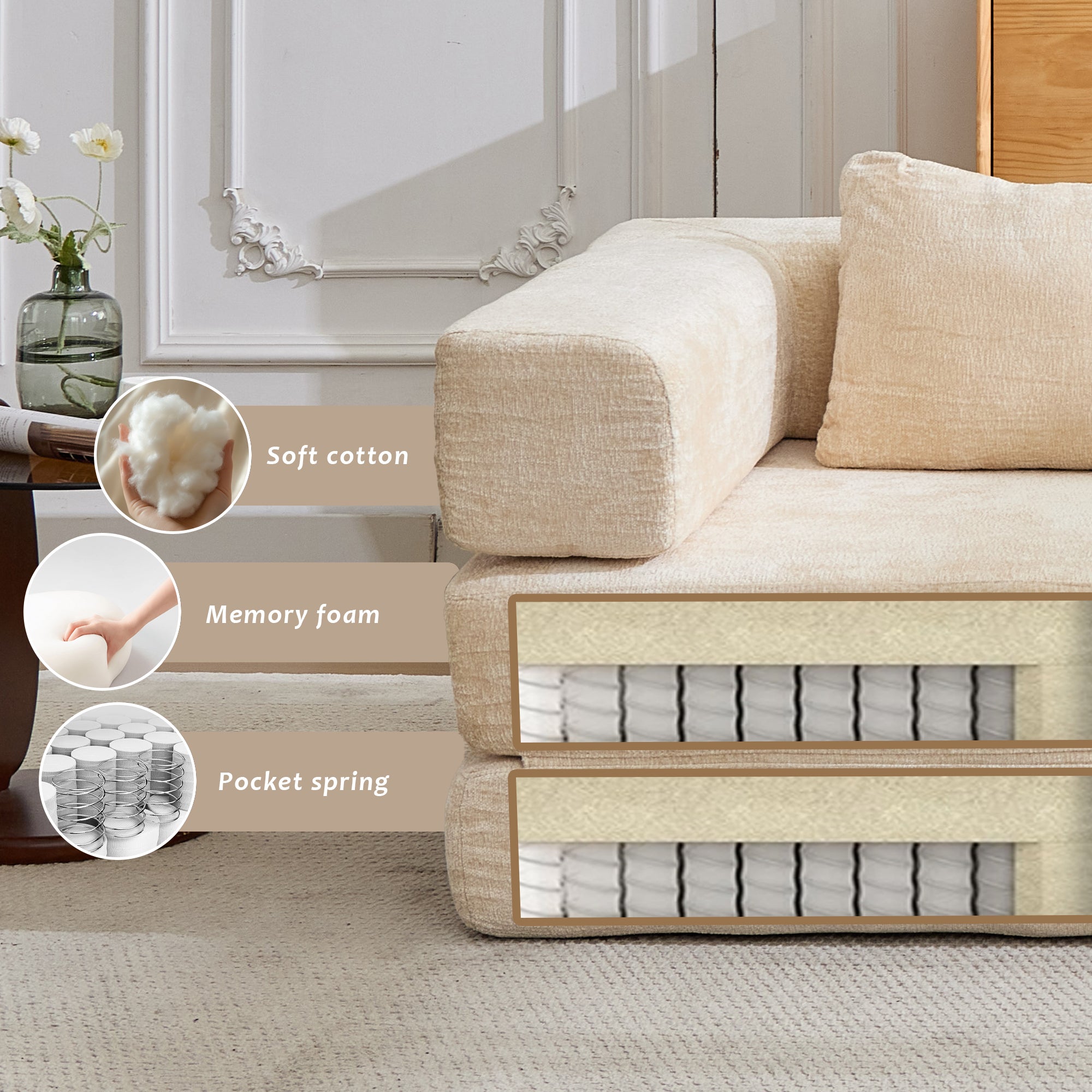 Compression Sofa: Convertible Floor Sofa Bed