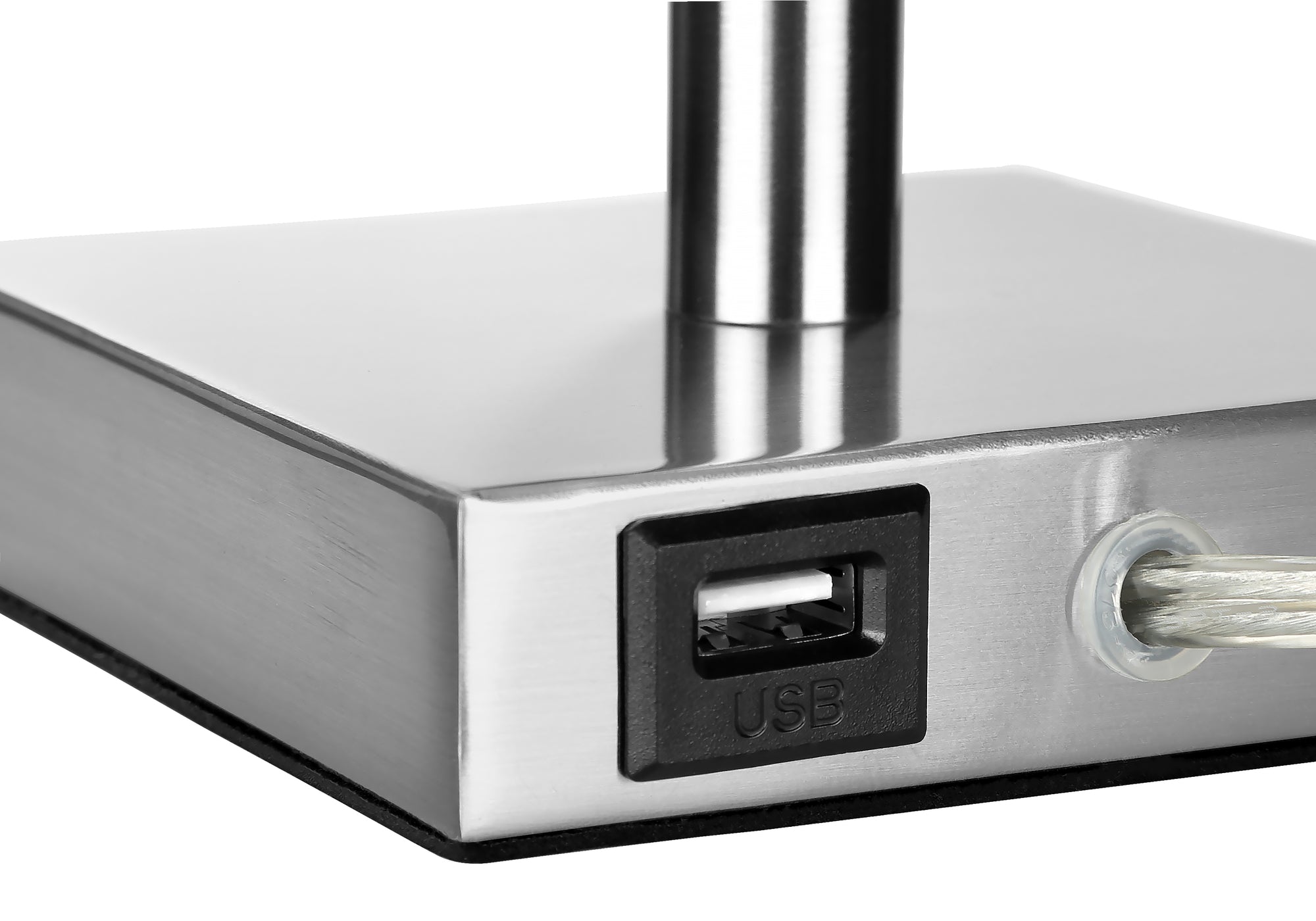 Lighting Set of 2 Table Lamp with USB Port - Nickel Metal