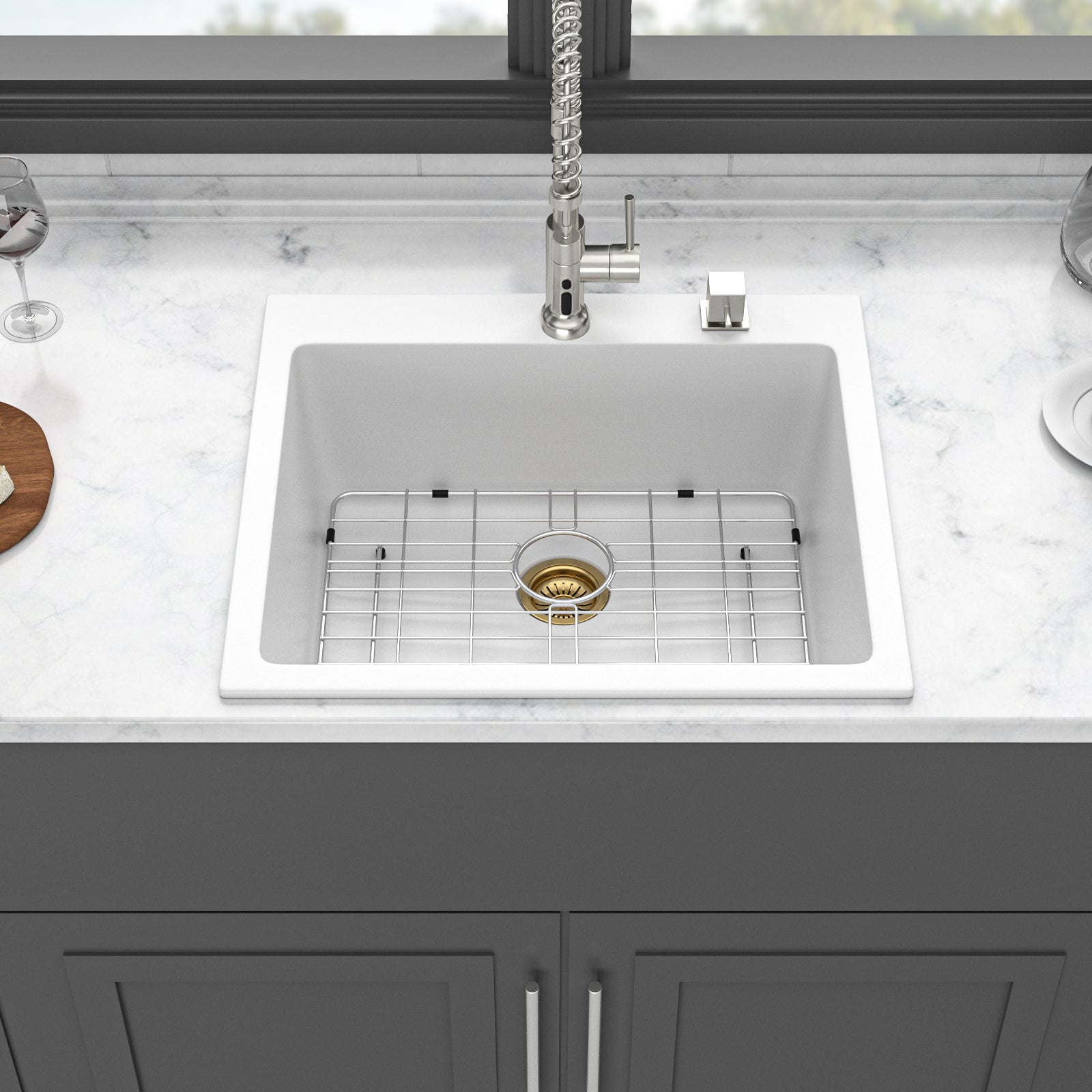 Quartz Kitchen Sink - 25 x 22" x 9.65"