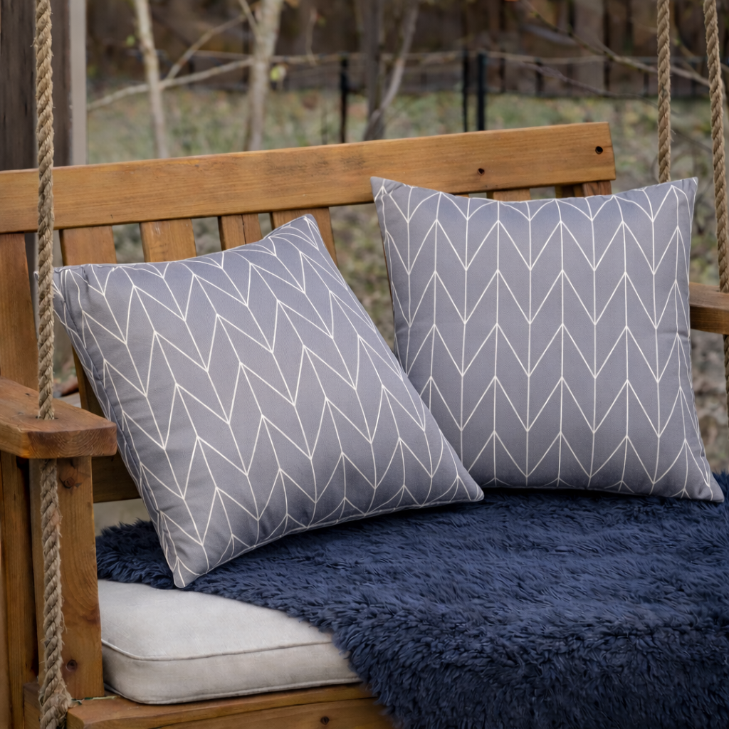 2 Pack Outdoor Throw Pillows - Dusty Gray