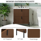 30" Bathroom Vanity with Ceramic Sink