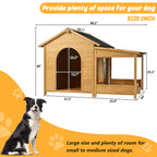 60.2" Large Outdoor Dog House with Insulated Liner