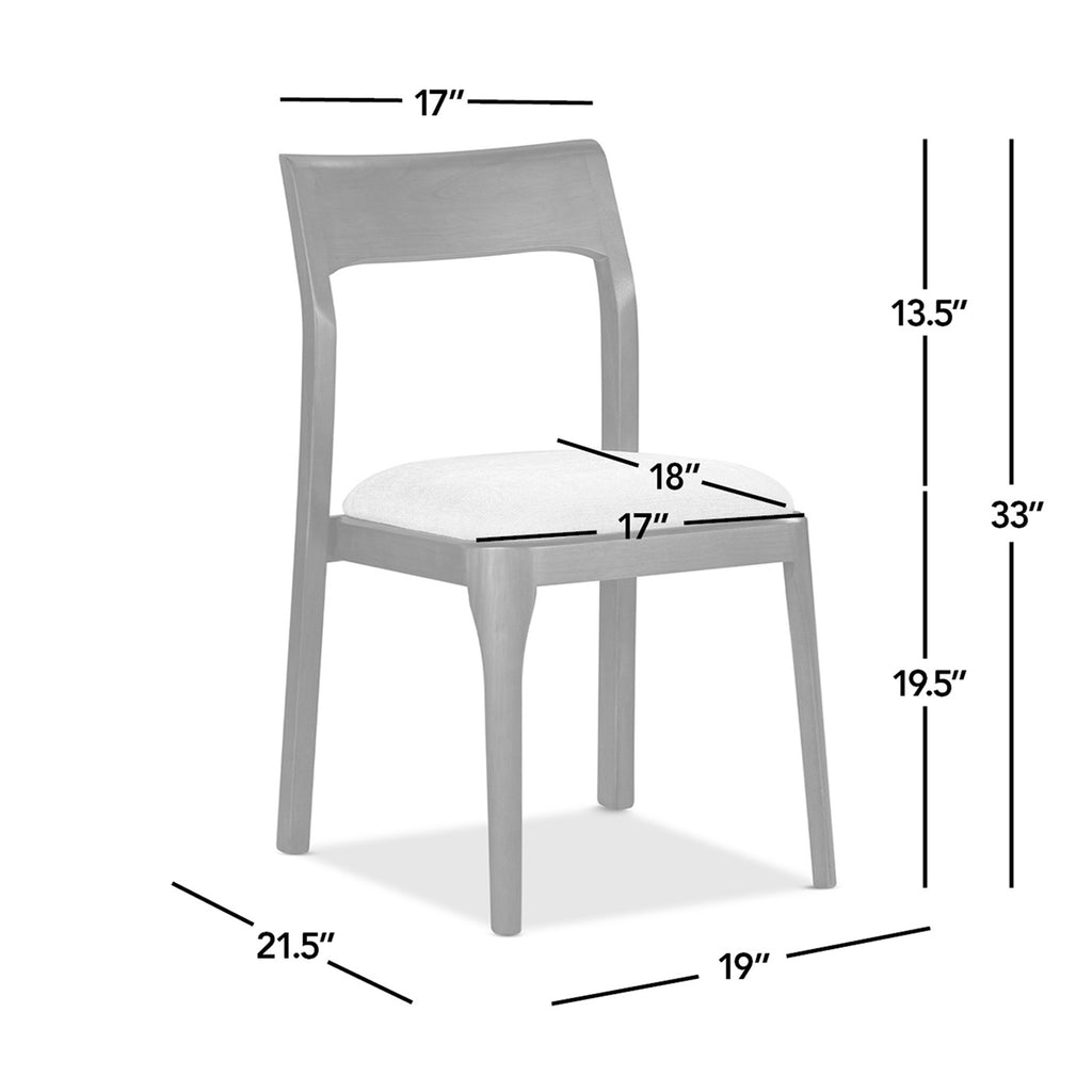 Bryson Upholstered Dining Chair Set of 2, Reclaimed Pine, Brown Chenille