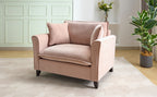 46.3" Oversized Armchair in Chenille Fabric