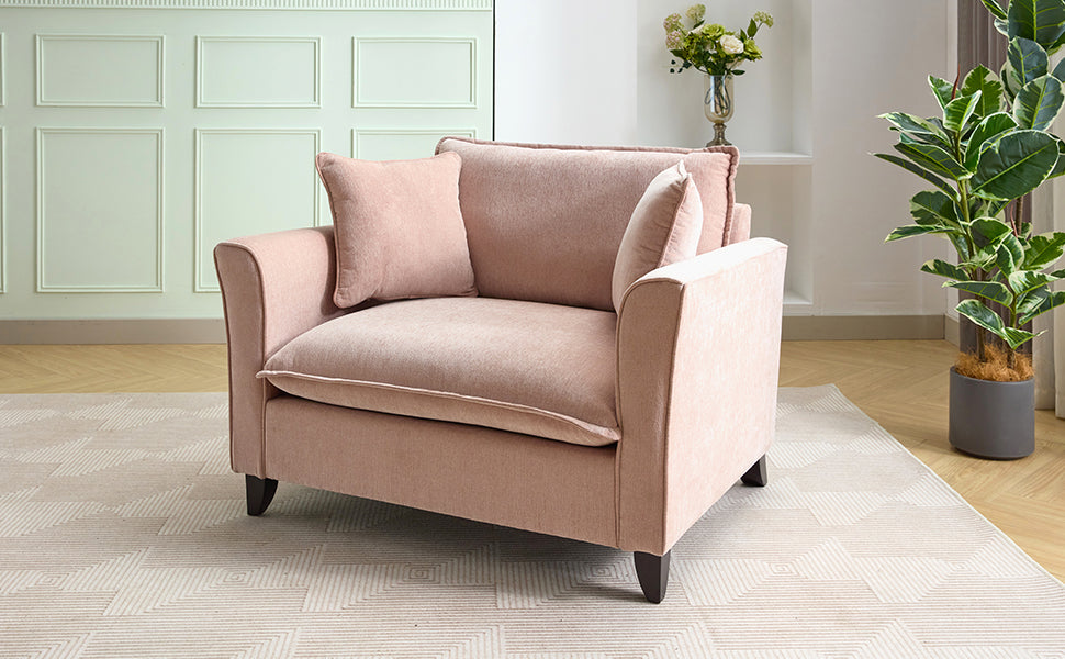 46.3" Oversized Armchair in Chenille Fabric