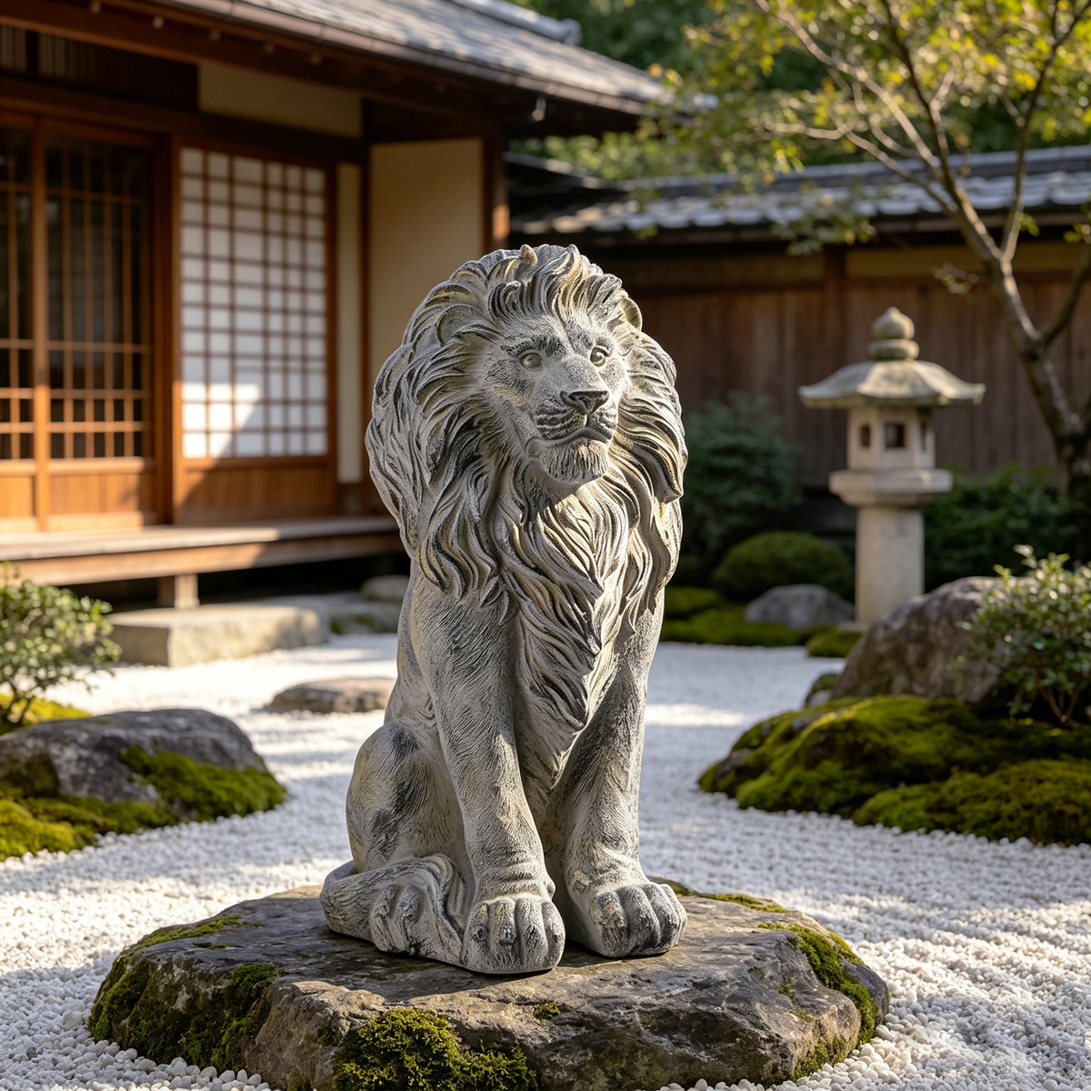 24.61" H Outdoor Lion Statue