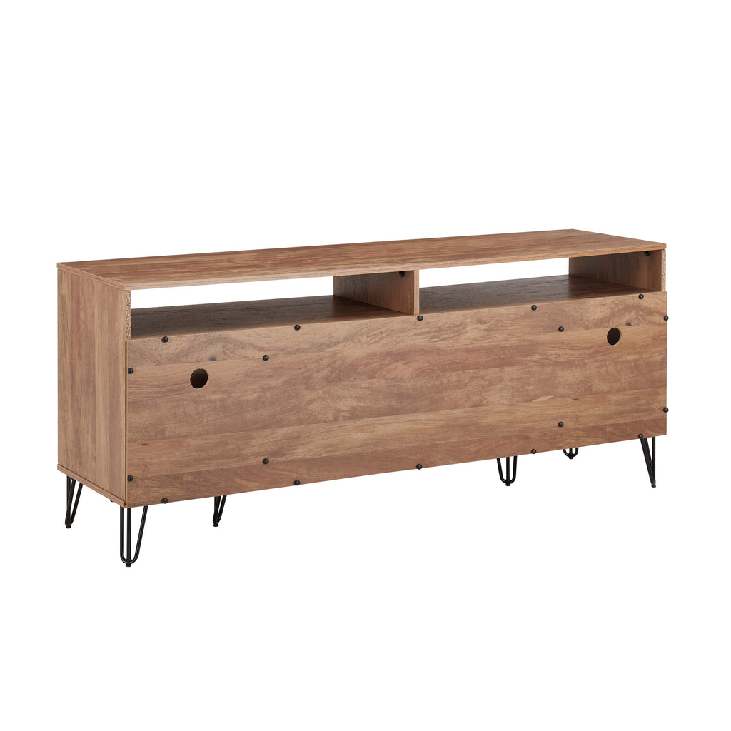 Dumbo 63" Fluted TV Stand in Golden