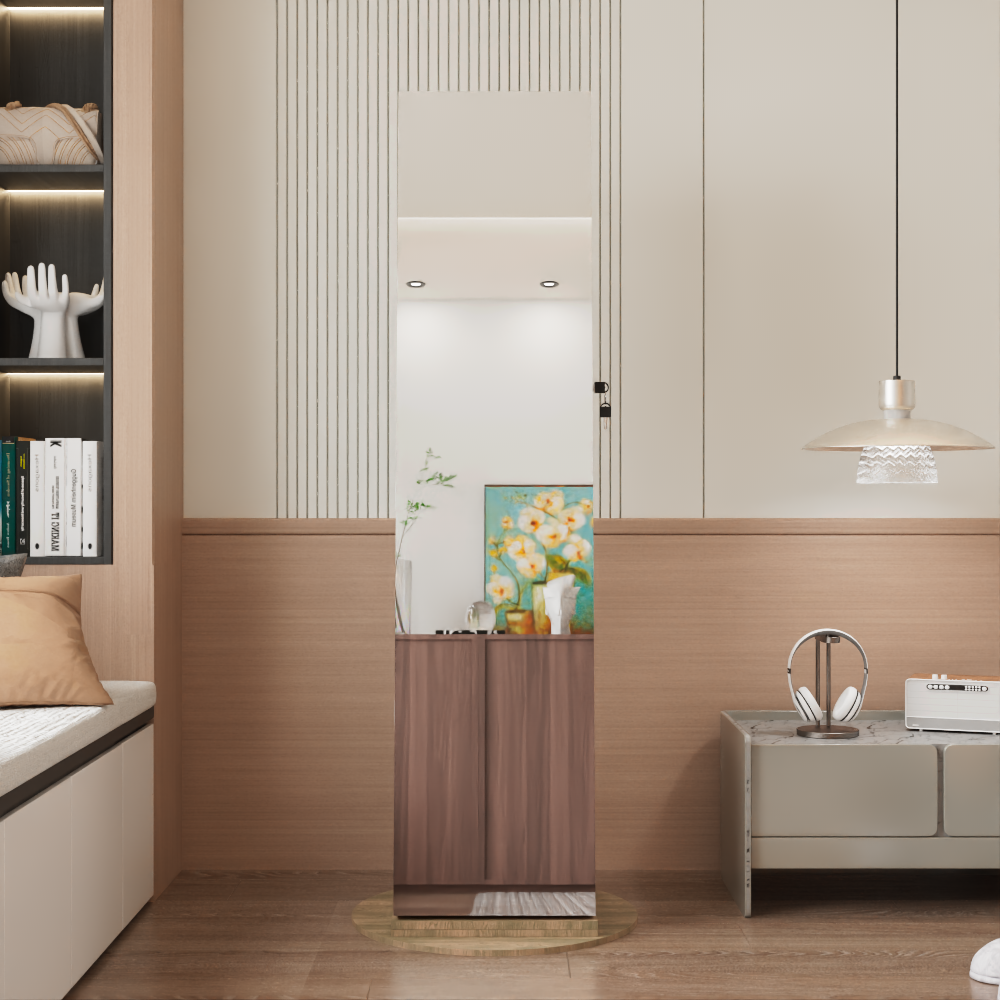 360° Swivel Jewelry Cabinet with Full Length Mirror