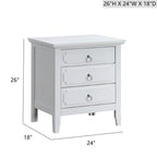 Hammond G0091-N 3 Drawer Nightstand