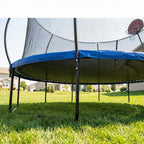 14 Ft Pumpkin Trampoline, Outdoor Trampoline with Basketball Hoop