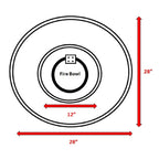 9" H x 28" W Fiber Reinforced Concrete Outdoor Fire Pit