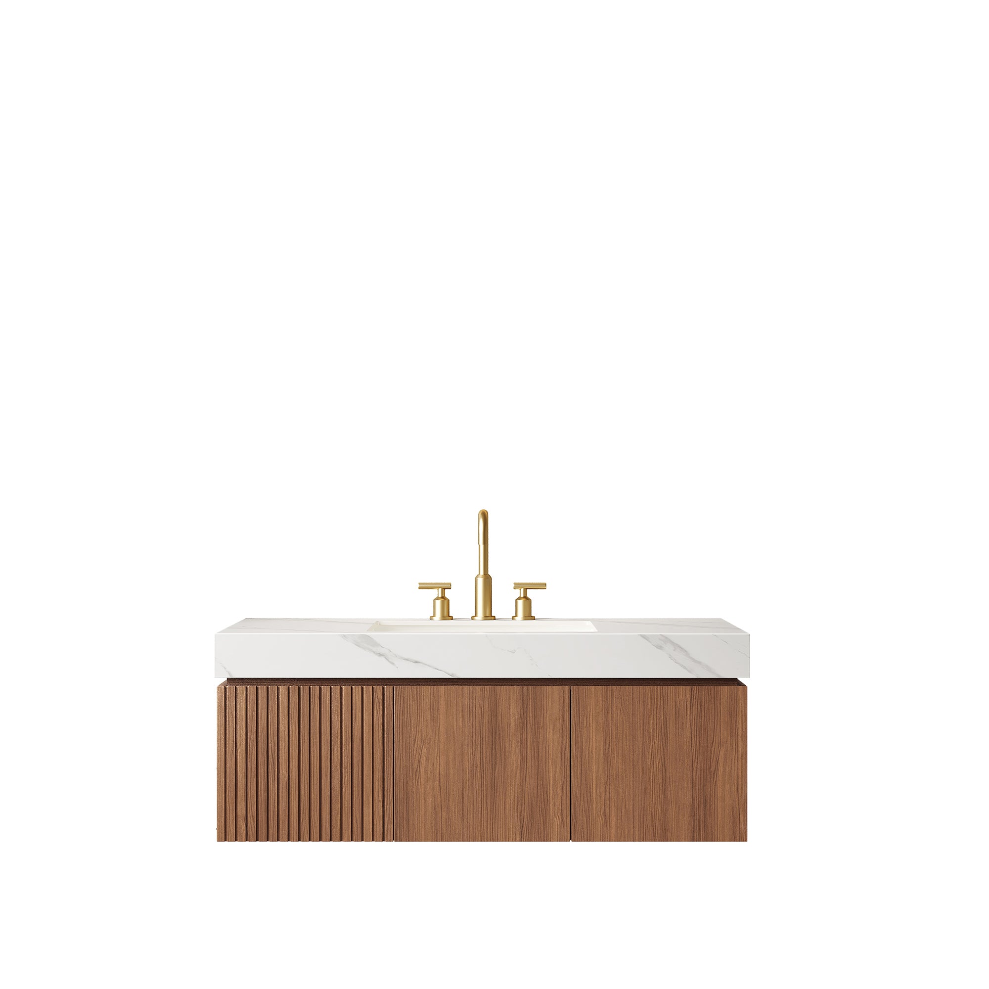 Muri 48" Bathroom Vanity & Sink, Floating Plywood Storage Cabinet