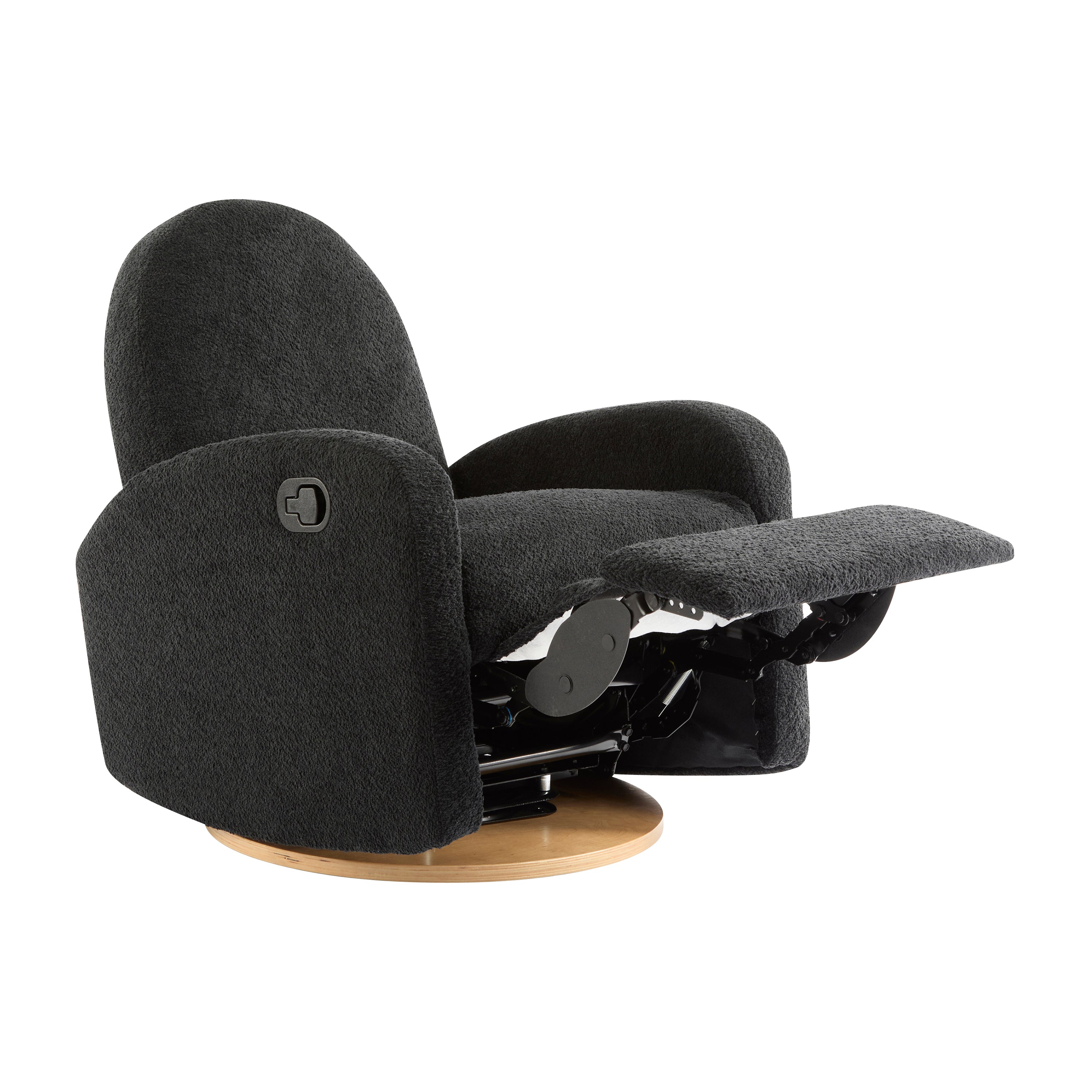 360 Swivel and Glider Recliner Chair - Black