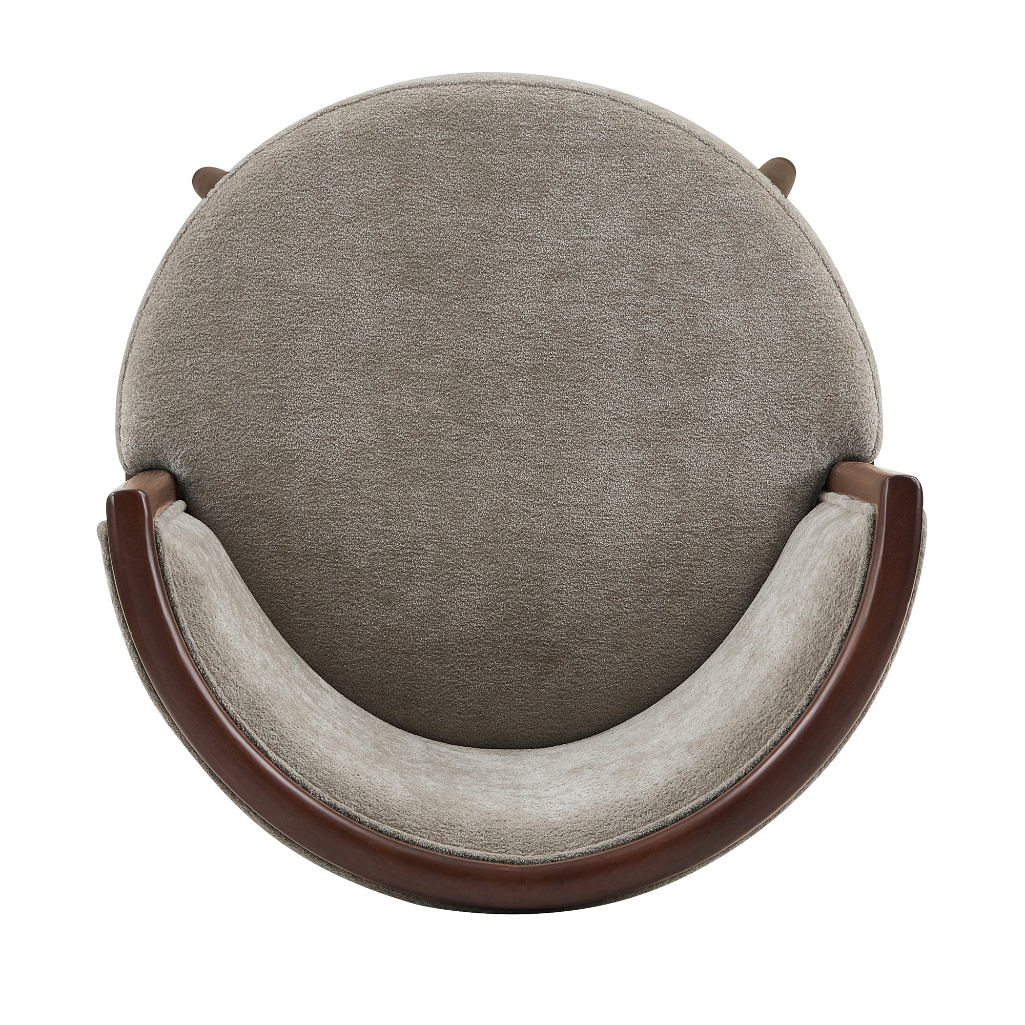 Evalyn Dove Textured Chenille Barstool with Beech Wood Legs