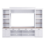 Farmhouse 4-Piece Entertainment Center with Bookshelf for TVs Up to 70"