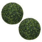 18.5In Dark Artificial Topiary Balls Outdoor Faux Boxwood Decorative