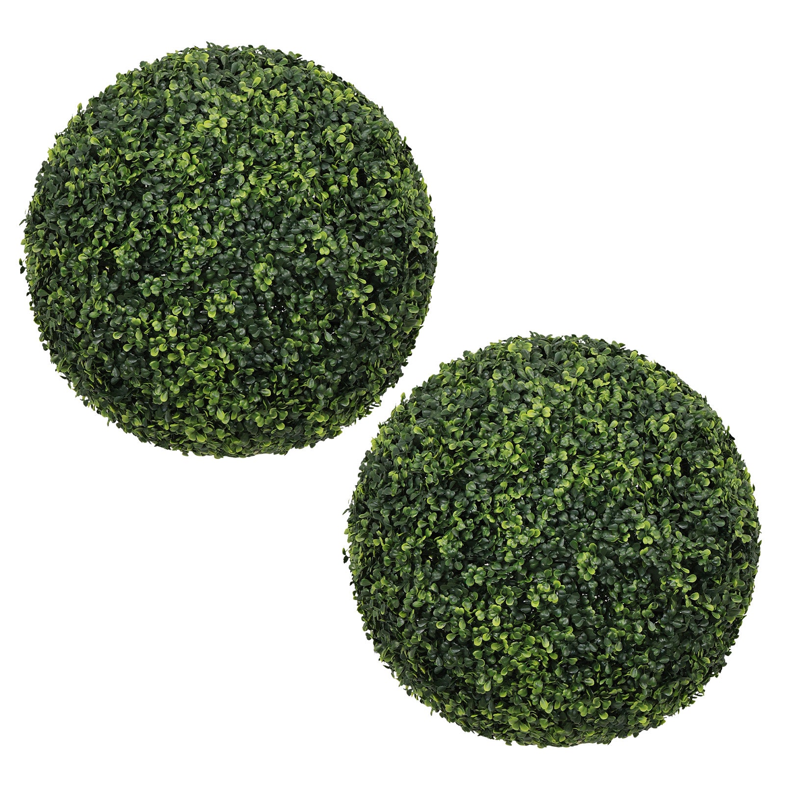18.5In Dark Artificial Topiary Balls Outdoor Faux Boxwood Decorative