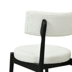 Mid Century Modern Counter Stool Set of 2 - Black & Beige