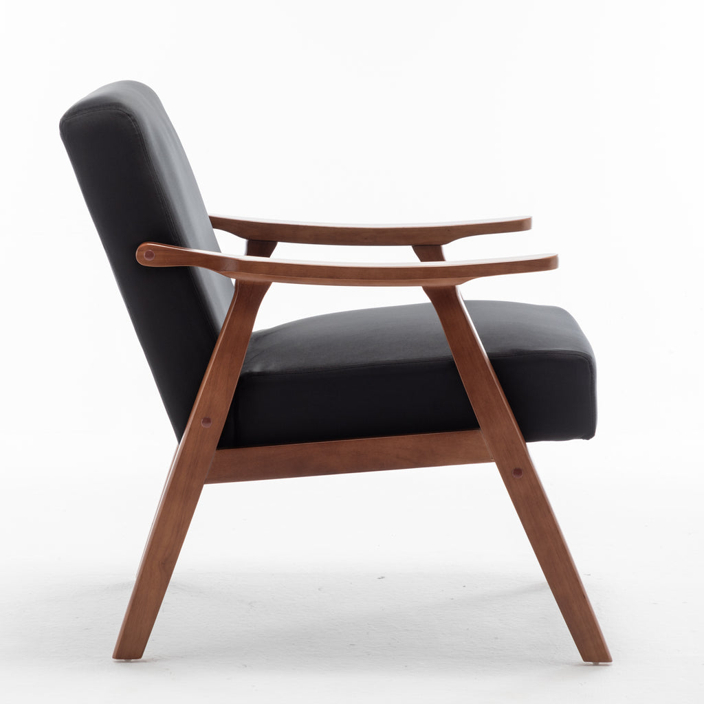 Accent Chair with Velvet Upholstery and Solid Wood Frame