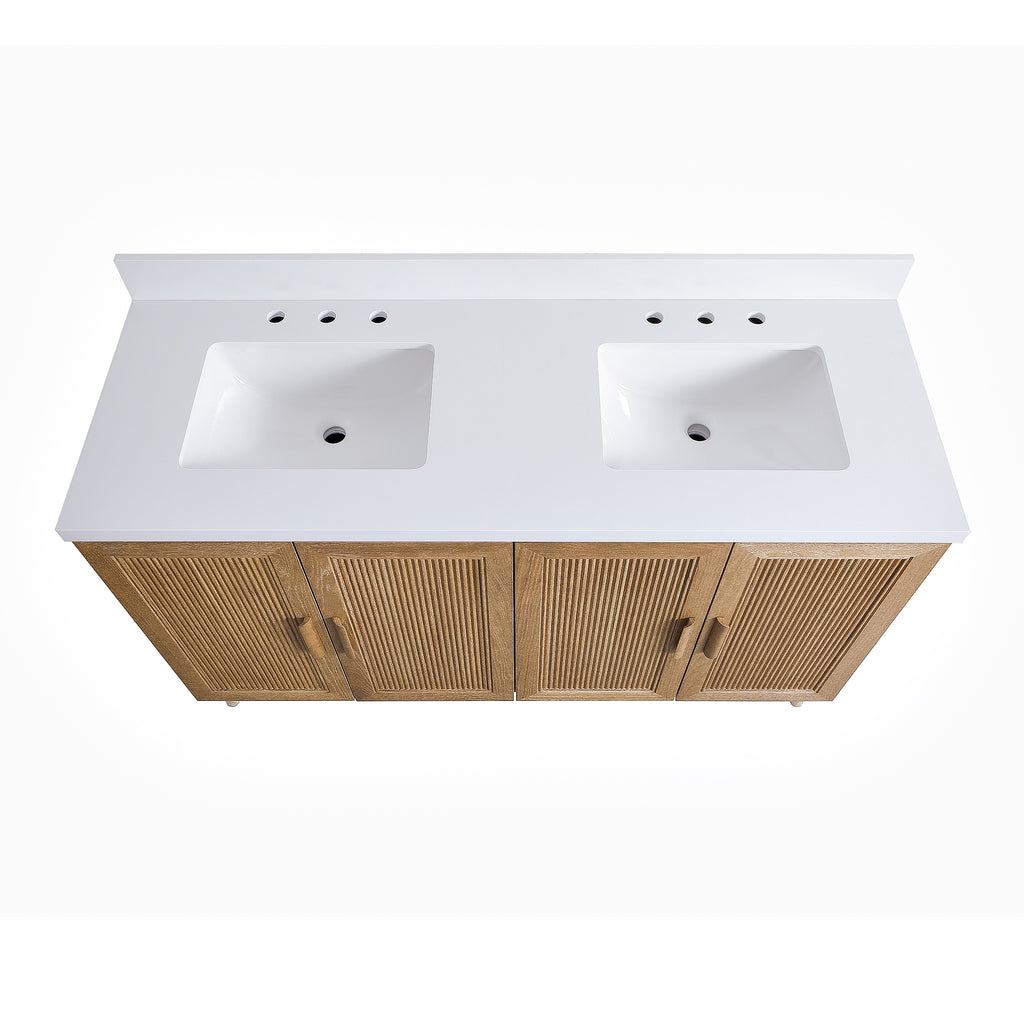 Light Coffee Freestanding Single Sink Bathroom Vanity