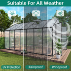 8x14 FT Aluminum Greenhouse for Outdoor Use
