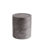 Modern Faux Concrete Round Corner Accent Table