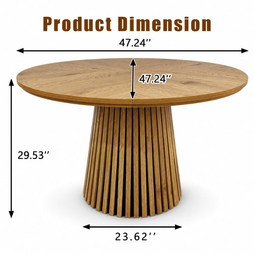 47.24" Oval Wooden Dining Table