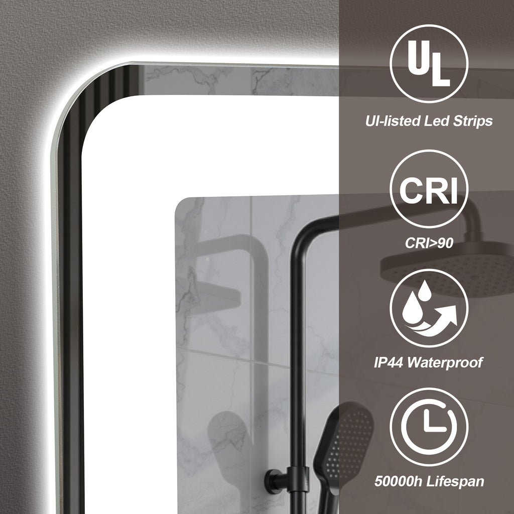 28x60 Inch LED Bathroom Vanity Mirror