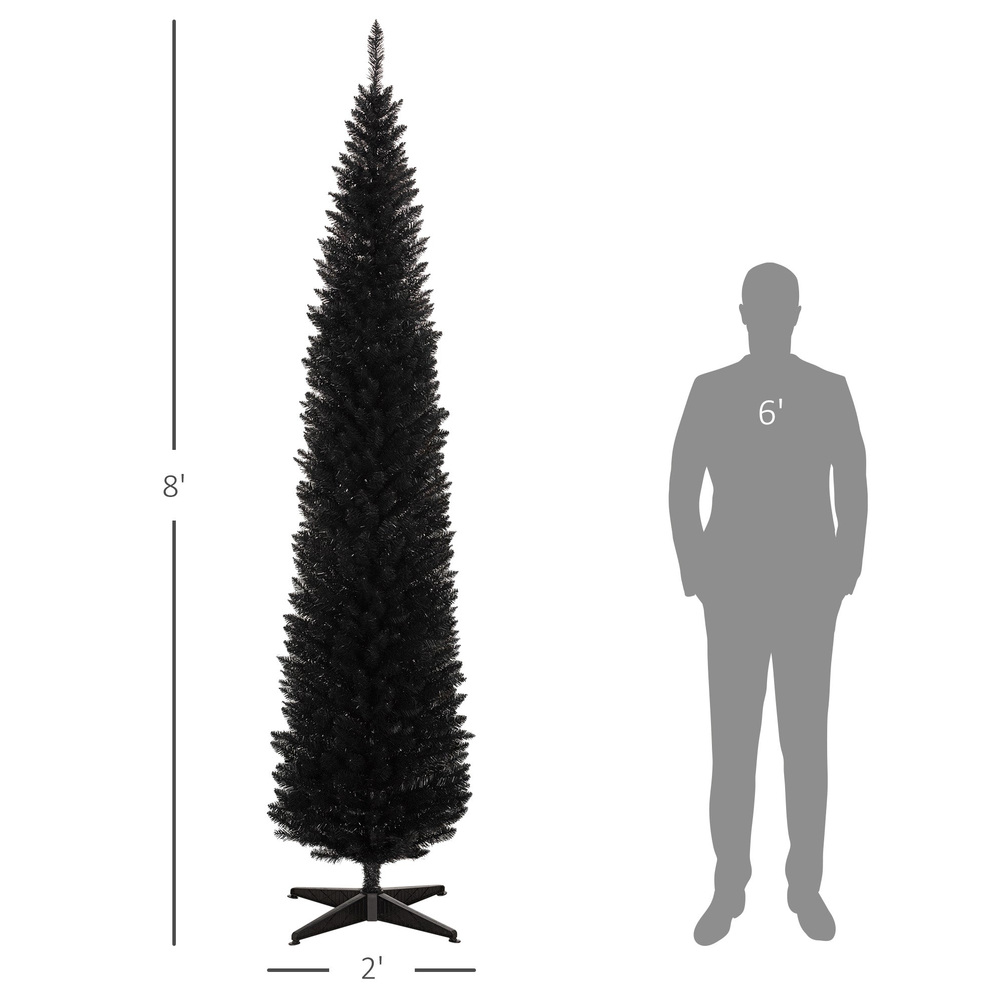 Classic Pencil Christmas Tree with Easy Setup