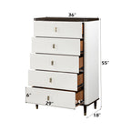 Carena 5-Piece Bedroom Set (E.King, Dresser, Chest, Mirror, Nightstand)