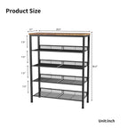 Industrial Shoe Rack - Adjustable 5-Layer Storage Solution