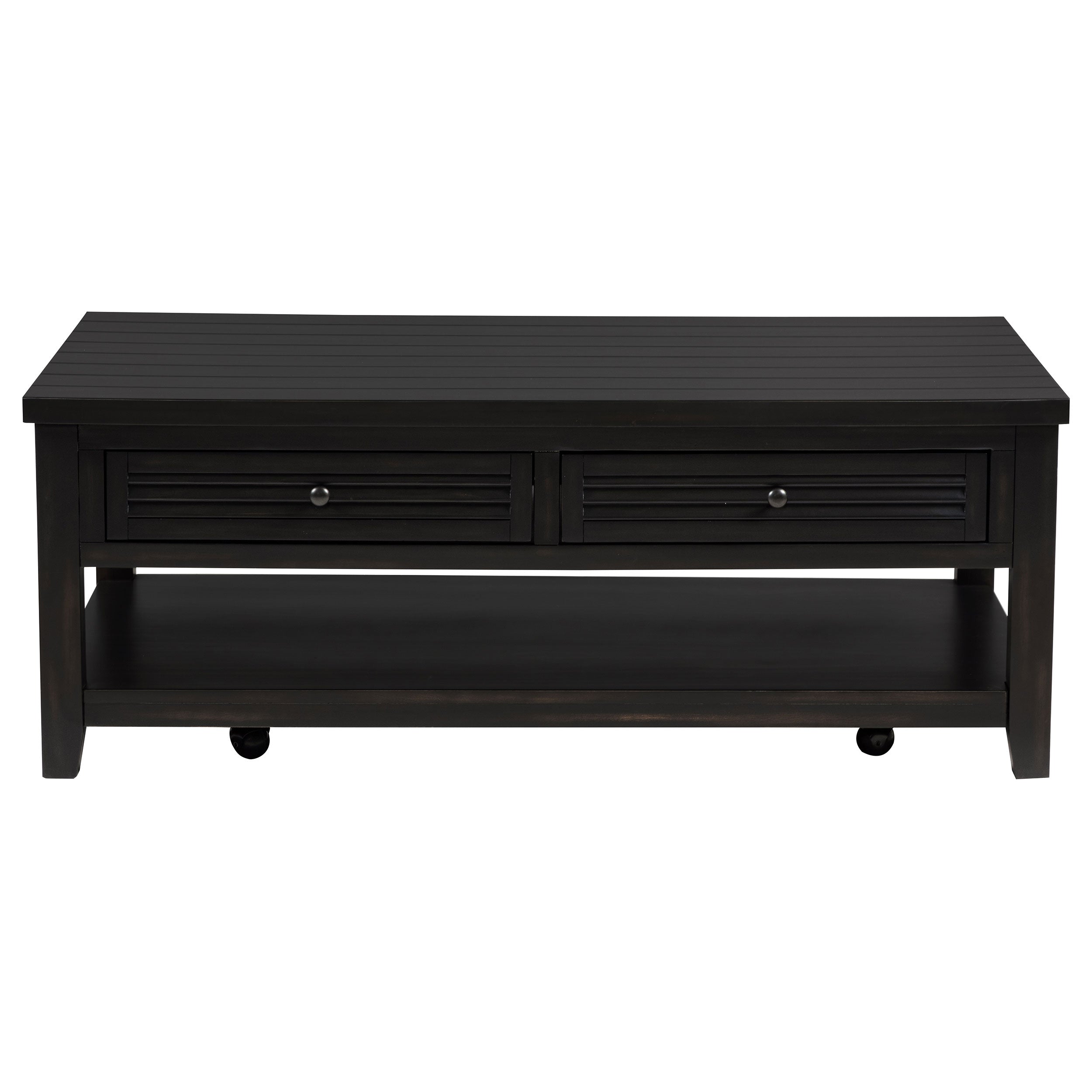 Sutter Distressed Java 2-Drawer Rectangular Coffee Table