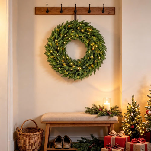 36 in Pre-Lit Norwegian Spruce Christmas Wreath