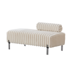 49.6" Wide Upholstered Mini Loveseat with Metal Legs