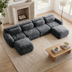 U-Shaped Boneless Sofa with High Density Sponge