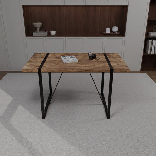 55" Modern Rural Industrial Dining Table