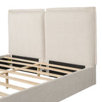 Double-Pillow Upholstered Design, Skin-Friendly Textured Fabric