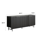 Modern Scandinavian Alcove Door Kitchen Storage Sideboard Buffet Cabinet