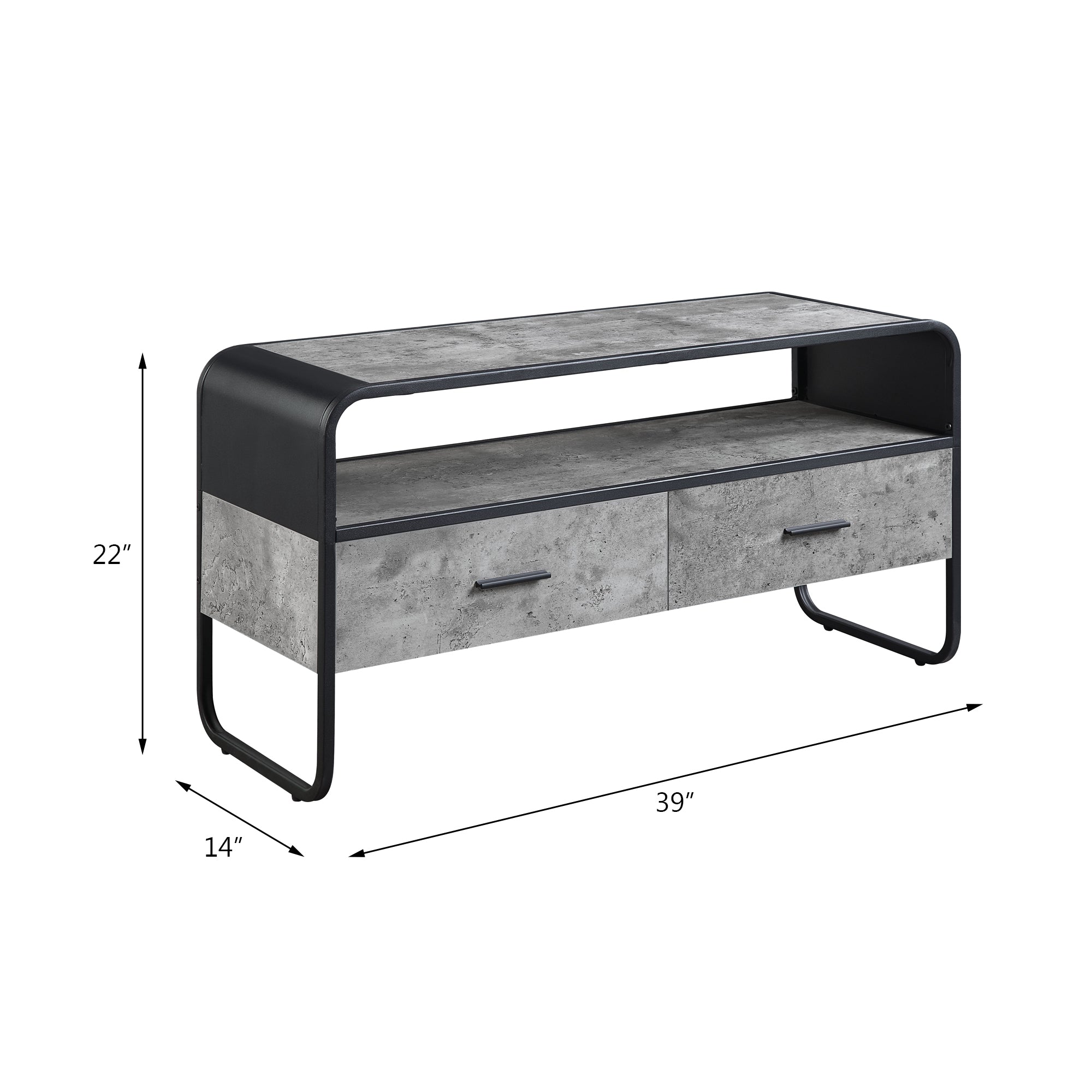 Raziela Concrete TV Stand