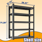 5-Tier Adjustable Storage Shelves for Garage