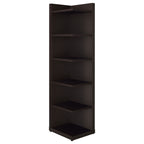 Cappuccino 6-Tier Corner Bookcase