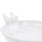 Handmade Ceramic Bird Bath, 11.8 Inch Glossy