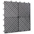 25pcs Plastic Garage Floor Mats - 15.6"x15.6"