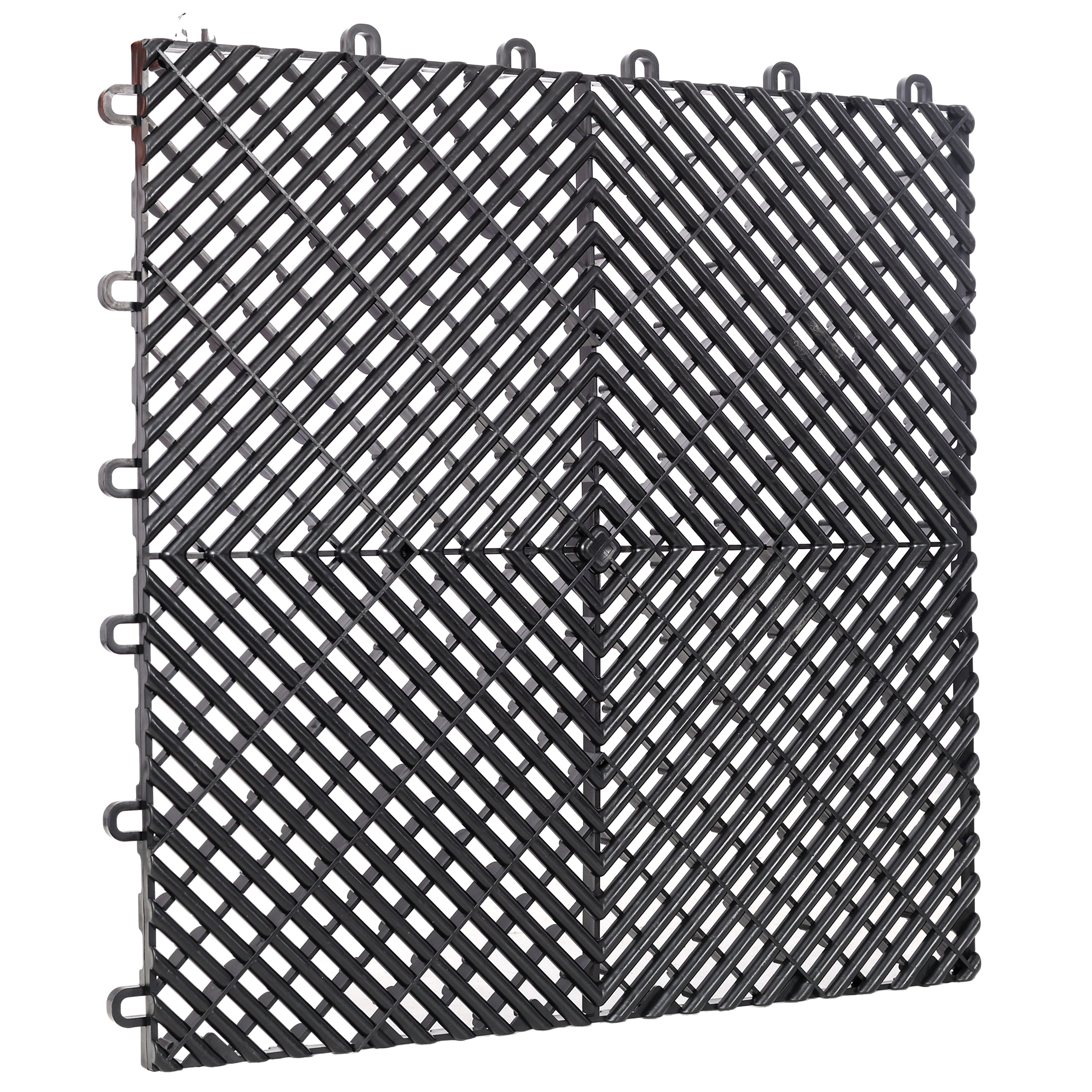 25pcs Plastic Garage Floor Mats - 15.6"x15.6"