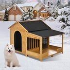 60.2" Large Outdoor Dog House with Insulated Liner