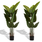 Artificial Bird of Paradise Plant - 5.2ft Tall Faux Tropical Palm Tree