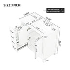 36" Bathroom Vanity with Sink Top