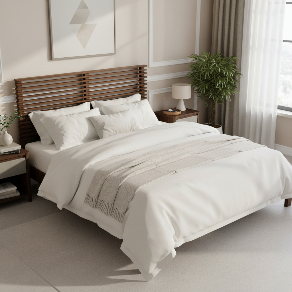 Premium Solid Wood Queen Size Platform Bed Frame